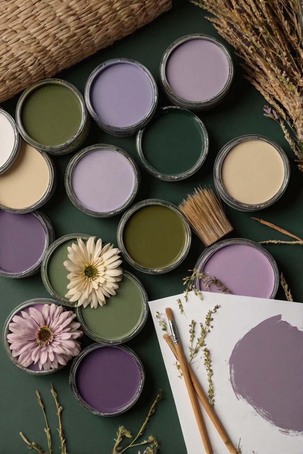 2024 Best 5 Palettes SW Paint colors with Forest Green and Lavender for ...