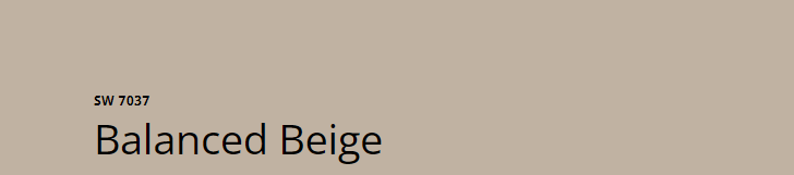 Sherwin Williams Balanced Beige (SW 7037)
A warm, inviting beige with subtle gray undertones. It offers a versatile, neutral backdrop that complements various furniture styles, creating a cozy and balanced living space.