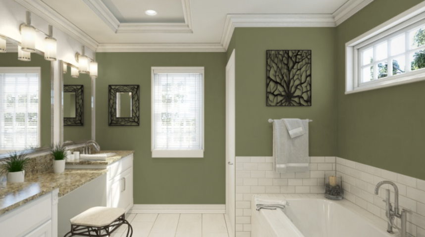 Sherwin-Williams Artichoke (SW 6179)
A rich, muted green with earthy undertones, Artichoke adds warmth and sophistication to a room, creating a cozy, nature-inspired atmosphere that enhances any decor.