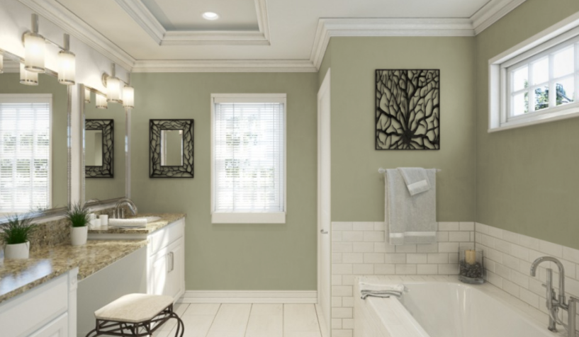 Sherwin-Williams Clary Sage (SW 6178)
A subtle, muted green with gray undertones, Clary Sage adds a serene and sophisticated touch, perfect for creating a calming, elegant space with natural warmth.