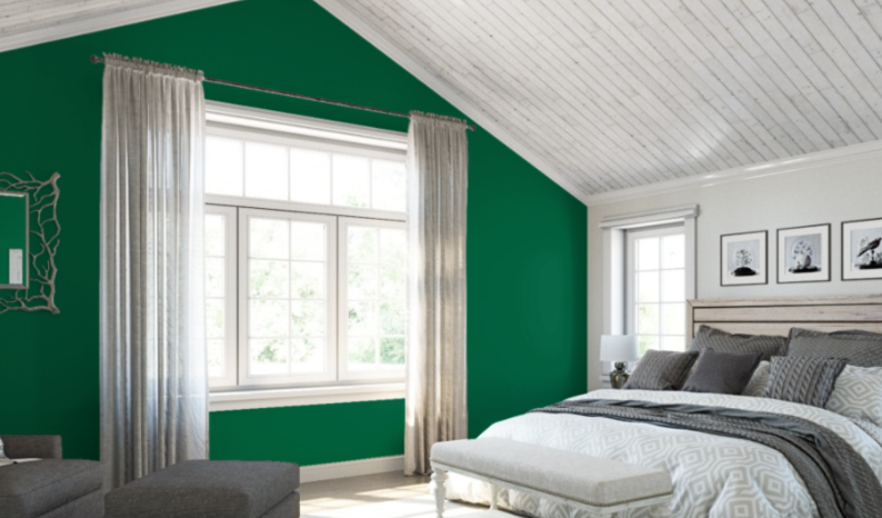 Sherwin-Williams Greens (SW 6748)
A deep, rich green with a slightly muted quality, Greens provides a lush, sophisticated backdrop that adds depth and elegance, perfect for creating a dramatic and serene space.