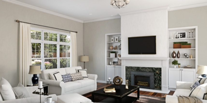 Sherwin Williams Repose Gray (SW 7015)
A versatile, warm gray that complements classic sofas with its neutral tone, offering a refined and enduring backdrop that suits various decor styles.