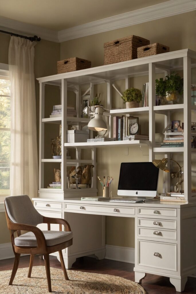 desk with hutch, home office storage, desk storage, office organization, work desk, hutch furniture, office furniture home decorating, home interior design, interior bedroom design, kitchen designs, living room interior, designer wall paint, home paint colors