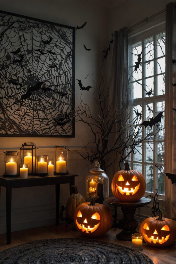 Halloween room decor, Spooky room decorations, Halloween home decor, Scary room makeover, Creepy room accessories