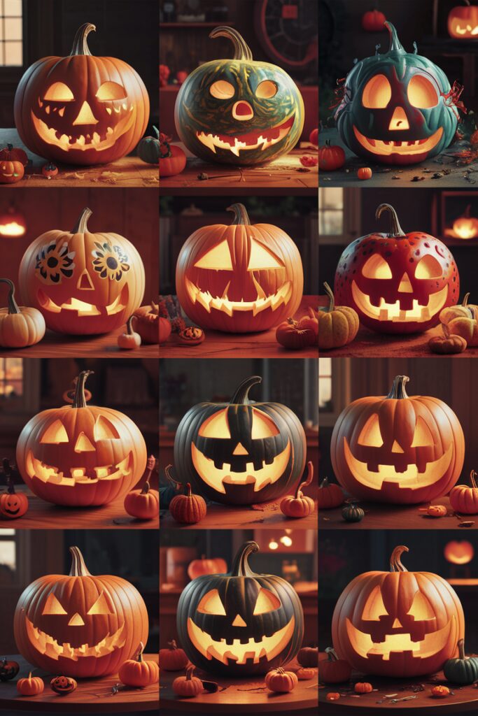 Pumpkin painting techniques, Halloween pumpkin painting, Pumpkin painting inspiration, Creative pumpkin painting ideas, DIY pumpkin painting