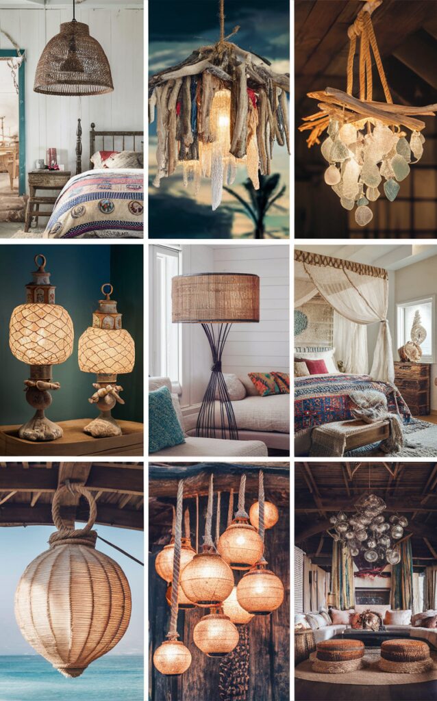 Coastal boho bedroom decor, Boho coastal bedroom design, Coastal boho bedding, Beachy boho bedroom, Boho chic coastal room