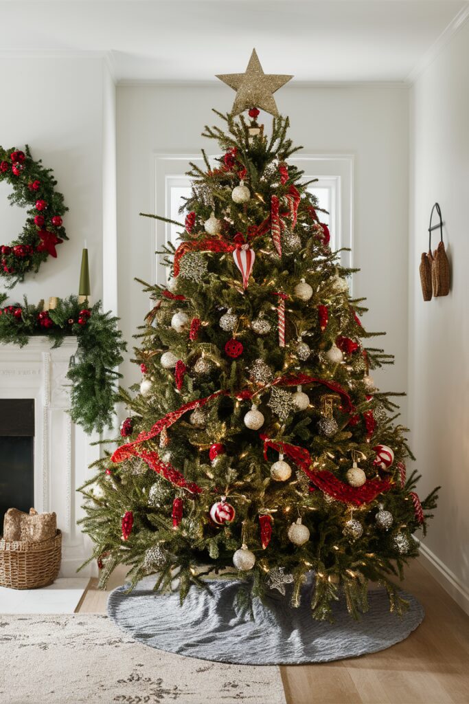 Christmas tree decorating ideas , holiday home decor, festive interior design, seasonal home decorations, elegant Christmas tree theme