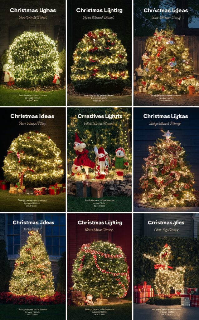 Best Outdoor Christmas Lights, Outdoor Holiday Decorations, Christmas Yard Lights, Festive Bush Lights, Holiday Shrubbery Decor