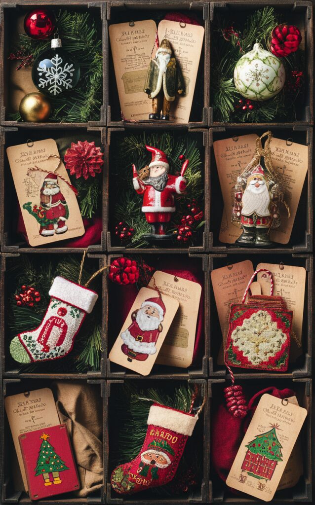 Vintage Christmas Decor, Nostalgic Holiday Decor, Retro Christmas Ornaments, Antique Christmas Decorations, Classic Christmas Home Decor