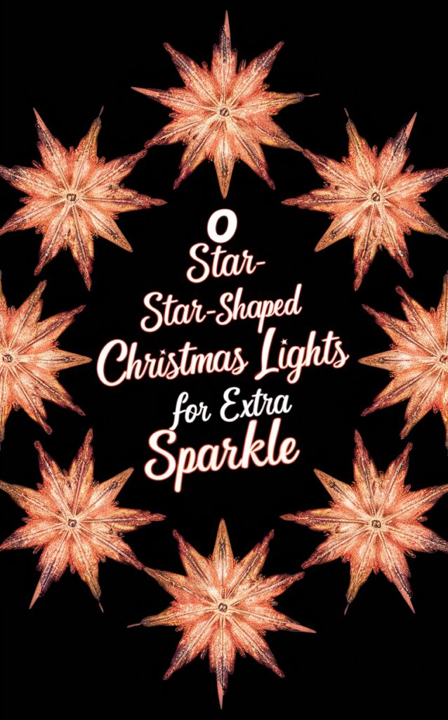 Christmas lights, star lights, holiday decor, festive lighting, decorative lights