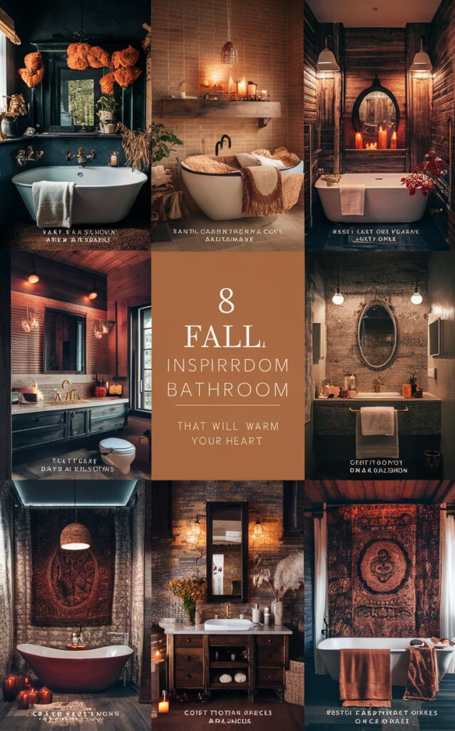 bathroom decor ideas, fall decor, autumn vibes, seasonal bathroom, home decor ideas