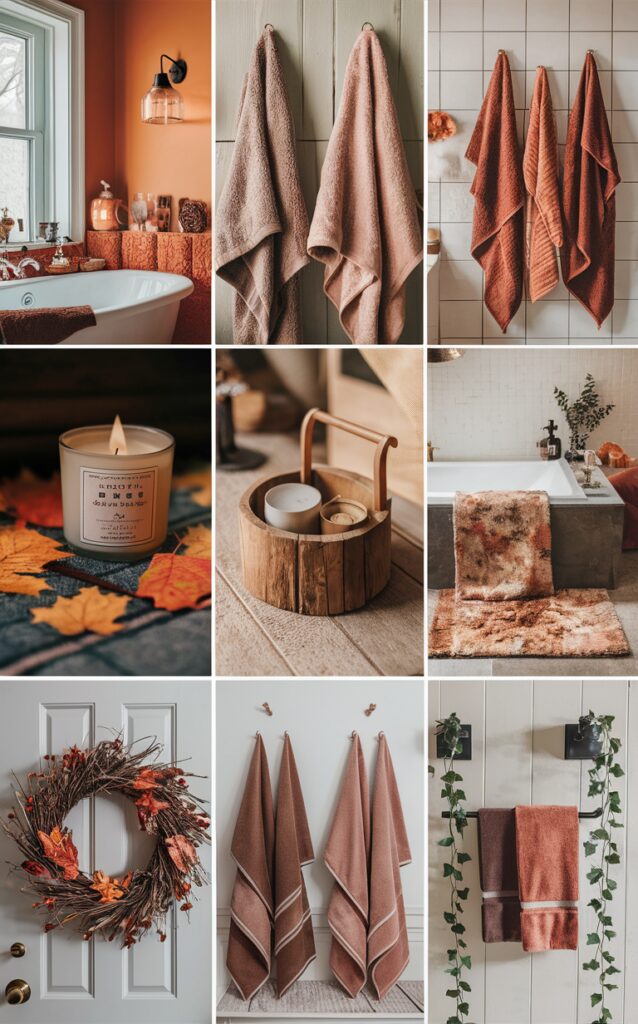 bathroom decor, fall decor, trendy makeover, fall bathroom, modern bathroom