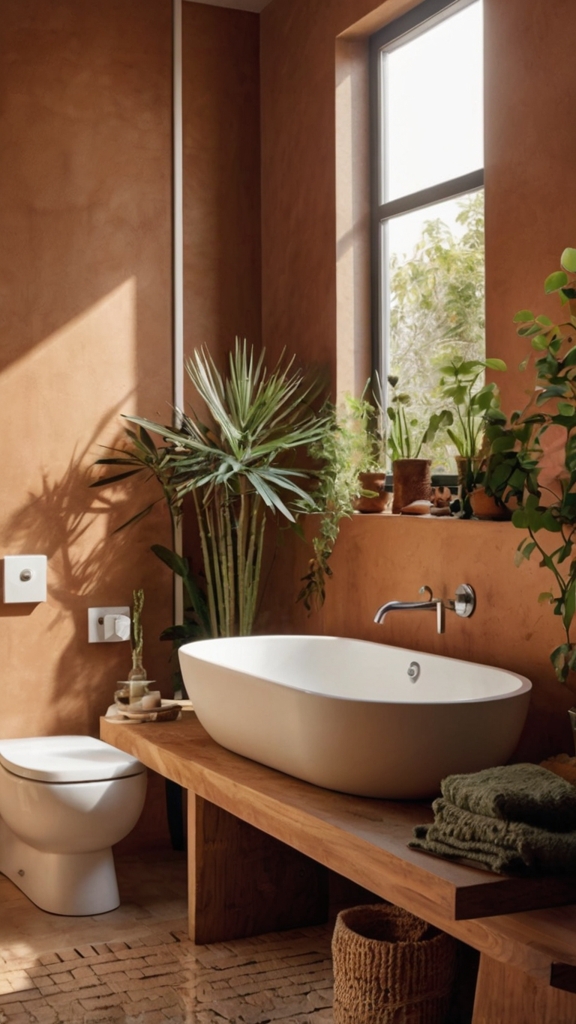 Earthy Tones Bathroom Remodel and Organic Aesthetic Ideas