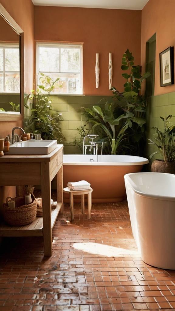 Earthy Tones Bathroom Remodel and Organic Aesthetic Ideas