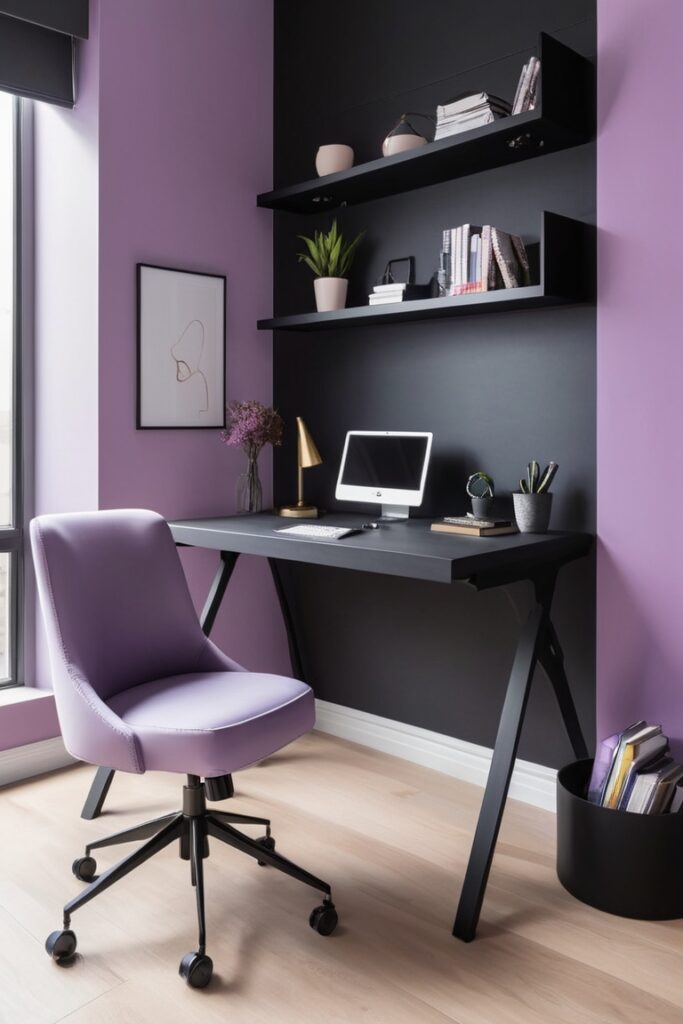 Lilac Office, Modern Paint Trends, Home Office Decor, 2025 Color Ideas