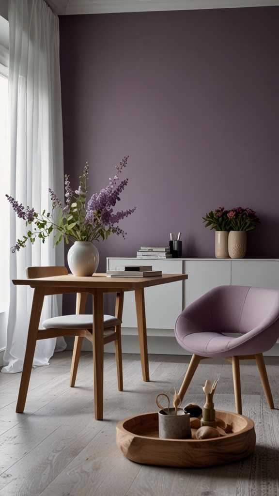 Lilac Office, Modern Paint Trends, Home Office Decor, 2025 Color Ideas