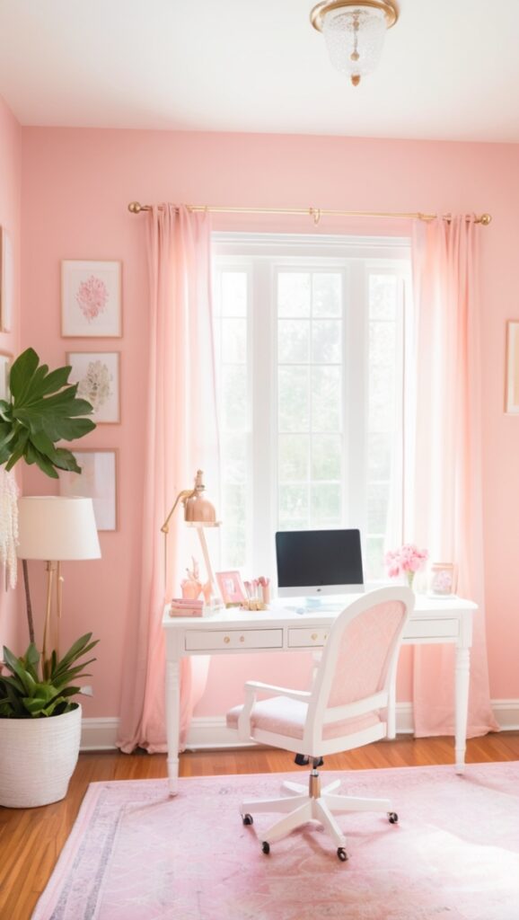 home office design, office decor ideas, stylish office furniture, elegant workspace decor, chic room decor