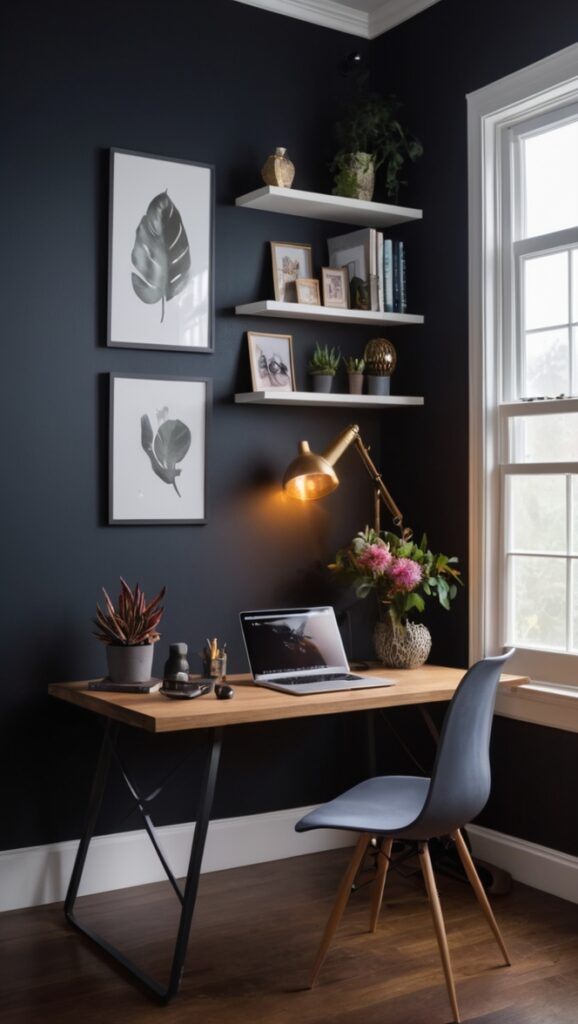 workspace design, office decor, interior design, home office, stylish workspace