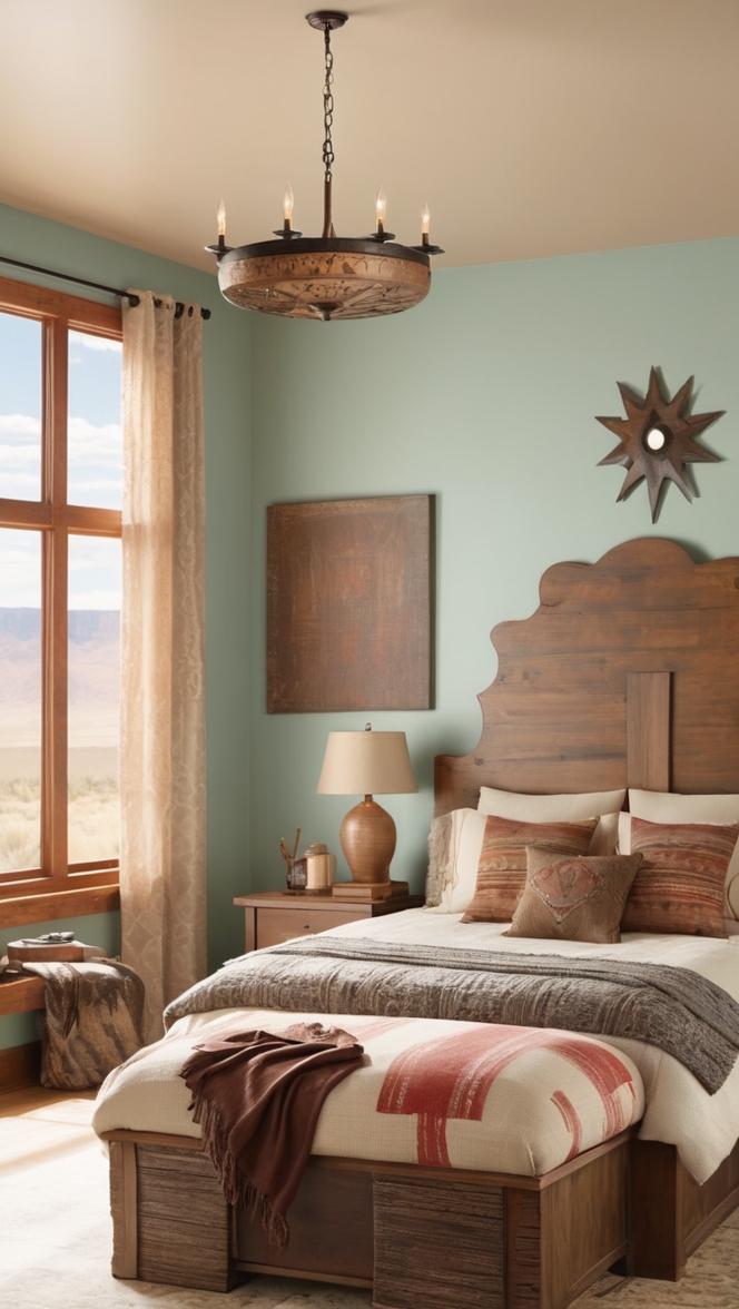 Luxury western decor, Rustic western bedding, Vintage western furniture, Elegant western style, Traditional western bedroom