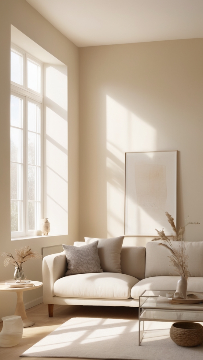 neutral minimalist decor, modern minimalist design, Scandinavian minimalist interiors, clean minimalist style, serene minimalist home 