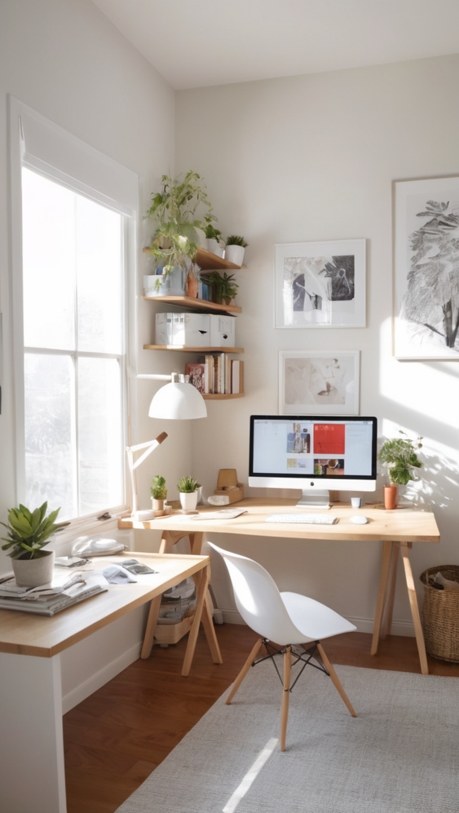 cantinho home office, móveis para home office, decoração para quarto, cadeira para escritório, mesa de trabalho 