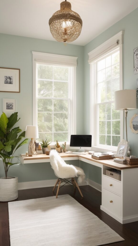 cozy home office decor, home office furniture, guest room ideas, workspace design, small home office