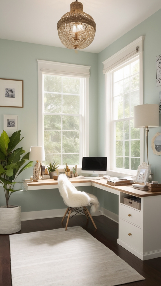 cozy home office decor, home office furniture, guest room ideas, workspace design, small home office 