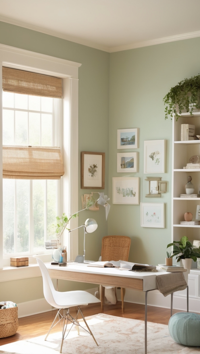 minimalist office decor, productive workspace, modern home office, minimalist desk setup, Scandinavian home office