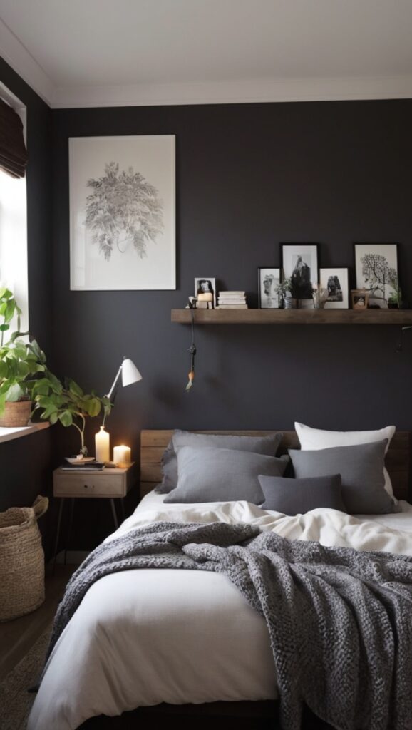 dark bedroom decor, rustic bedroom ideas, modern bedroom design, elegant bedroom furniture, stylish bedroom lighting