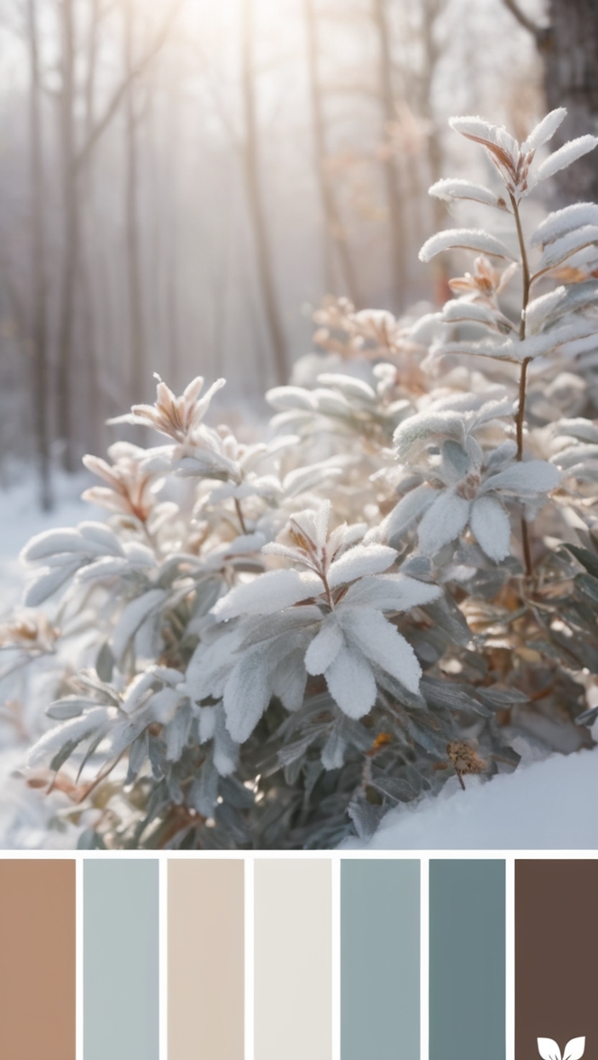 winter color palette, deep blue shades, cozy winter hues, rich winter tones, dramatic winter shades