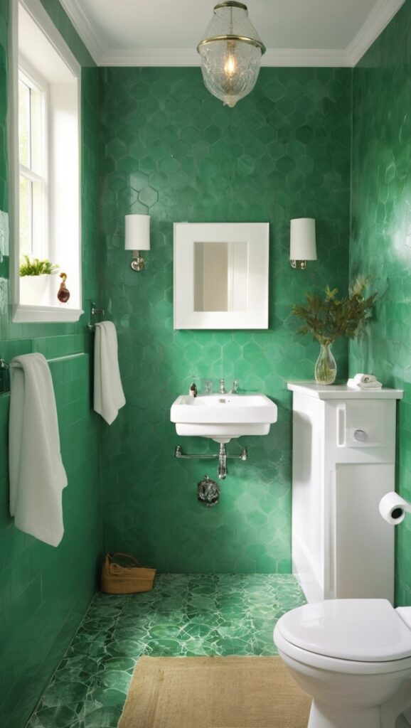 emerald green tiles, green ceramic tile, bathroom tile ideas, green mosaic tiles, luxury bathroom tiles
