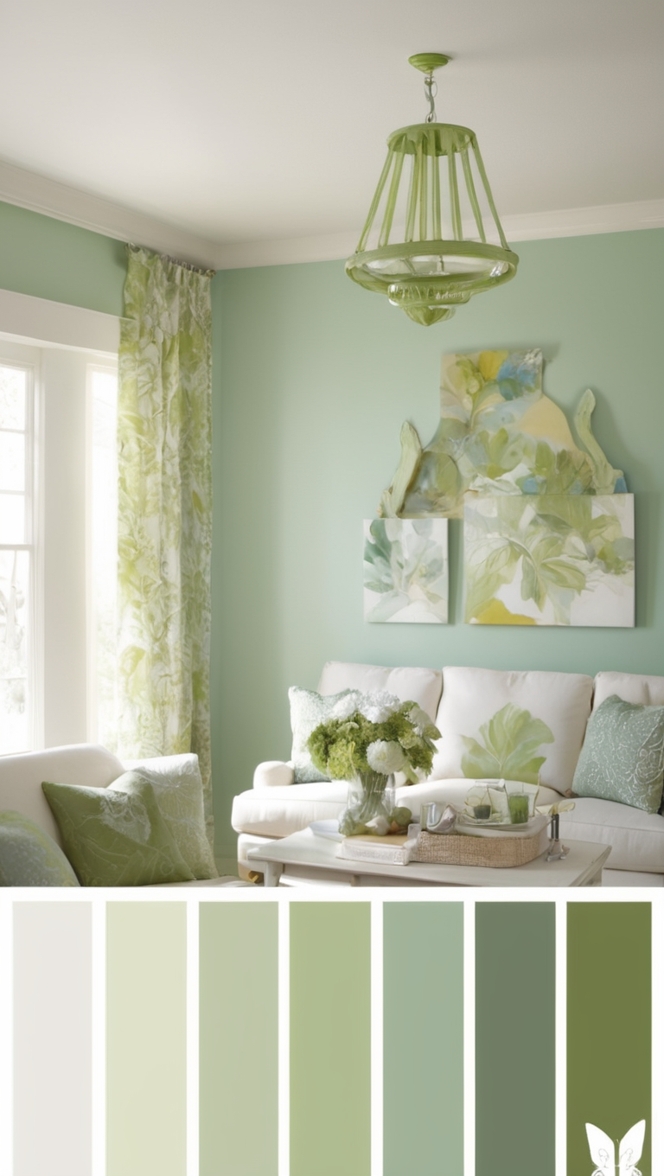 Green paint colors, Best green paint, Green color swatches, Green color schemes, Emerald green color palette