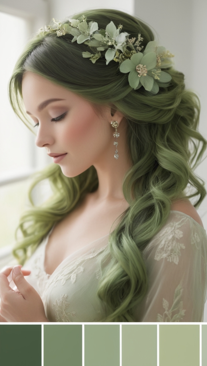 Green paint colors, Best green paint, Green color swatches, Green color schemes, Emerald green color palette 