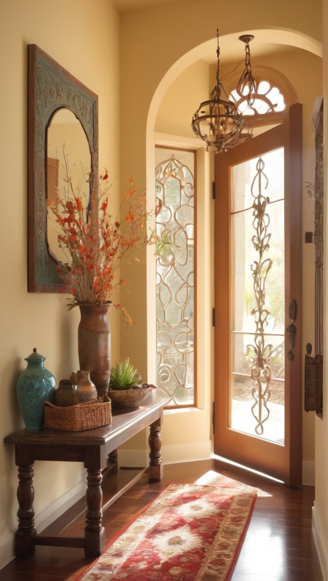 home decor, entrance design, Indian style, foyer embellishments, doorway embellishments 