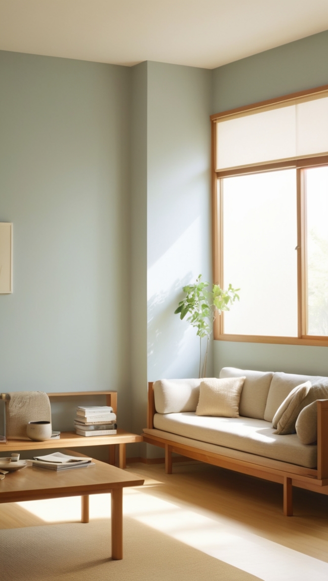 japanese living room design, minimalist interior decor, modern japanese home, zen living room decor, clean home design