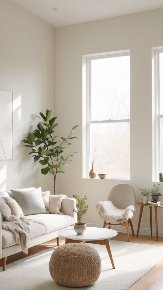 nordic interior design, minimalist home decor, scandinavian furniture, clean living space, modern Scandinavian aesthetic