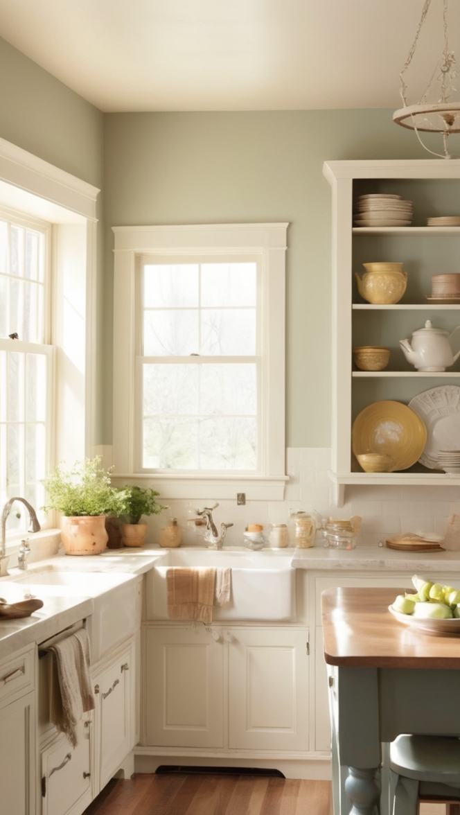 rustic kitchen decor, farmhouse sink, vintage kitchen cabinets, antique kitchenware, reclaimed wood furniture