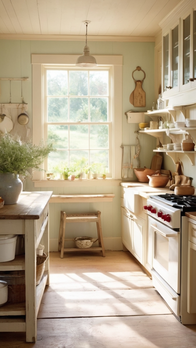 rustic kitchen decor, farmhouse sink, vintage kitchen cabinets, antique kitchenware, reclaimed wood furniture 