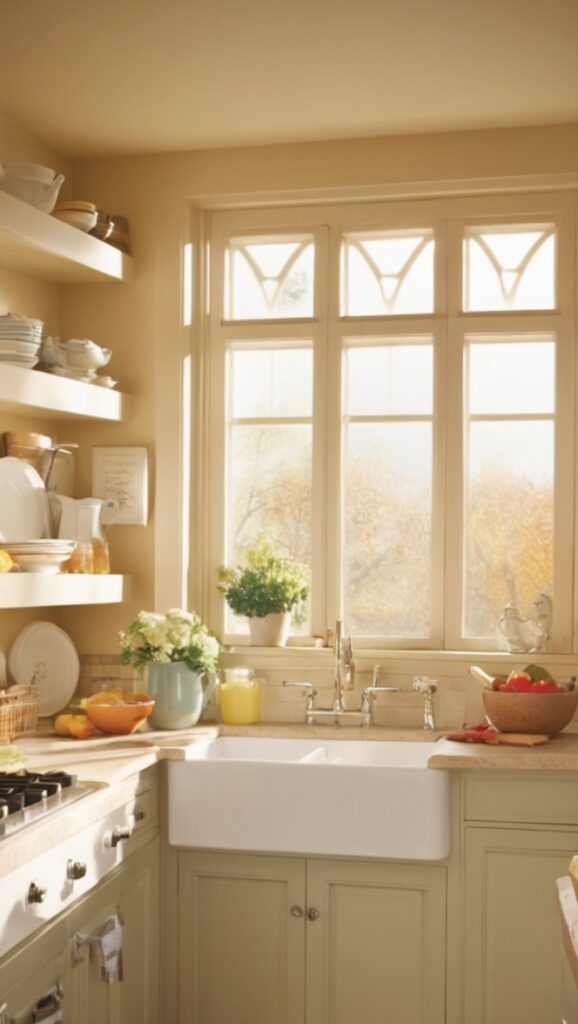 cozy kitchen design, cozy kitchen decor, warm kitchen ideas, inviting kitchen space, comforting kitchen atmosphere