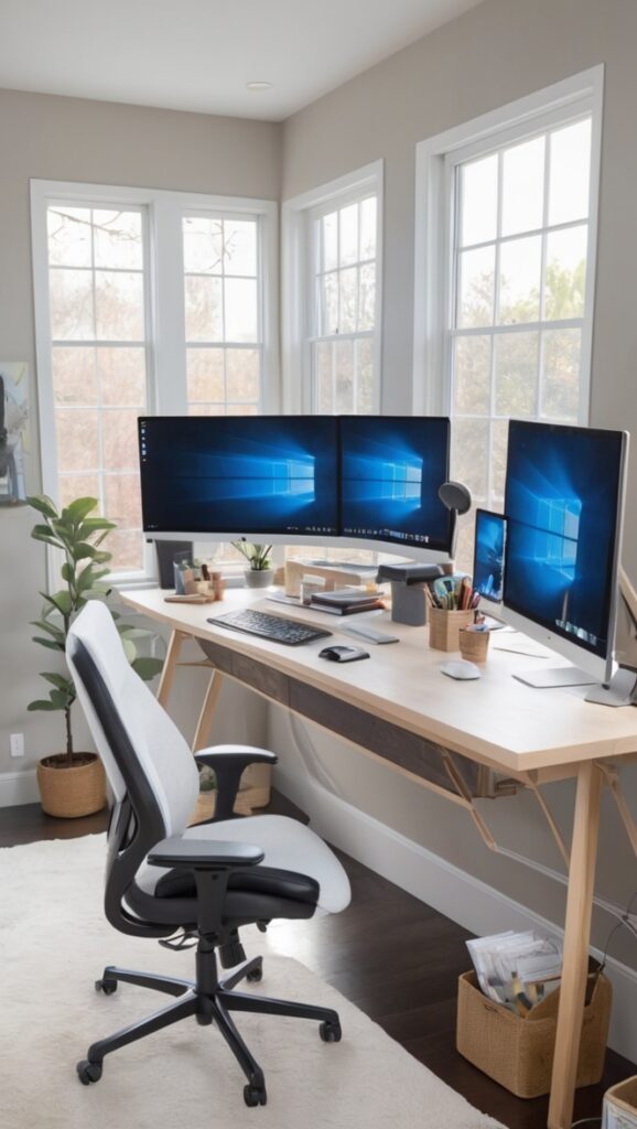 multi monitor computer desk triple monitor setup desk large desk for multiple monitors dual monitor desk desk with space for 3 monitors