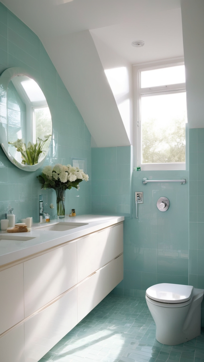 bathroom renovation, large tile flooring, master bath remodeling, tile installation, luxury tile design 