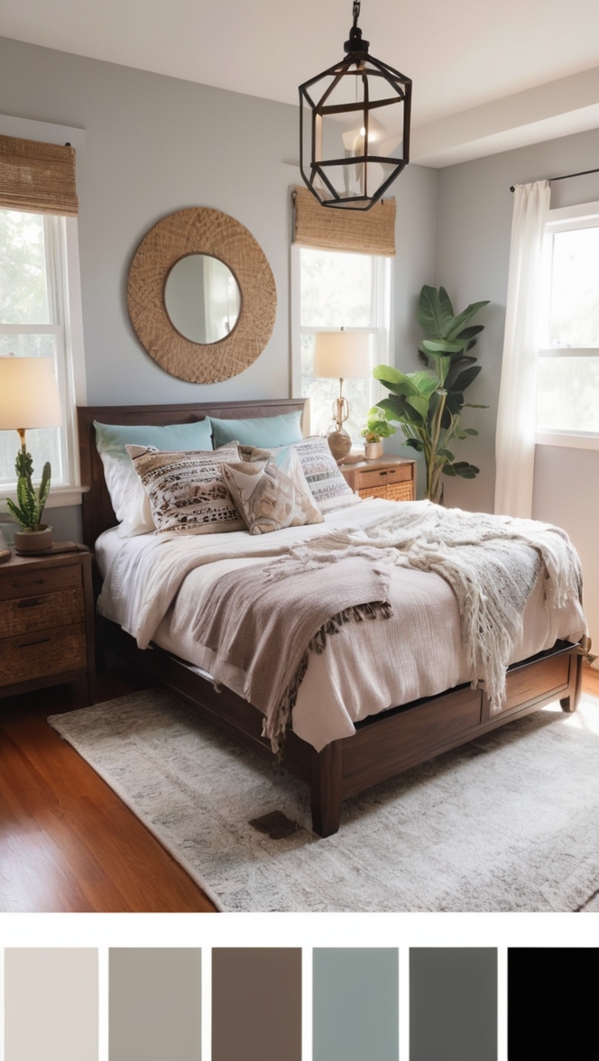 boho bedroom decor, boho bedroom furniture, boho bedroom ideas, black boho bedding, boho bedroom design