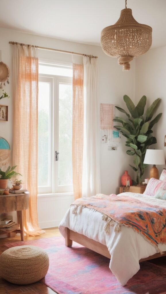 bohemian decor, boho furniture, boho style, bohemian design, boho bed