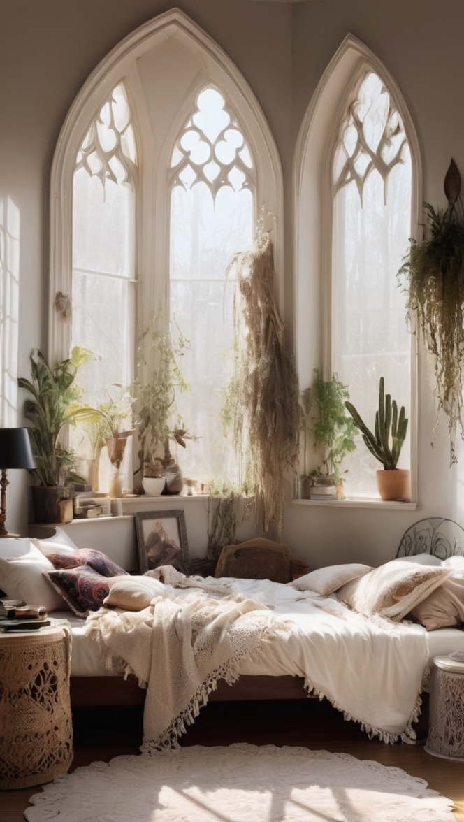 boho bedroom decor, gothic home decor, bedroom wall art, boho chic furniture, gothic bedding 