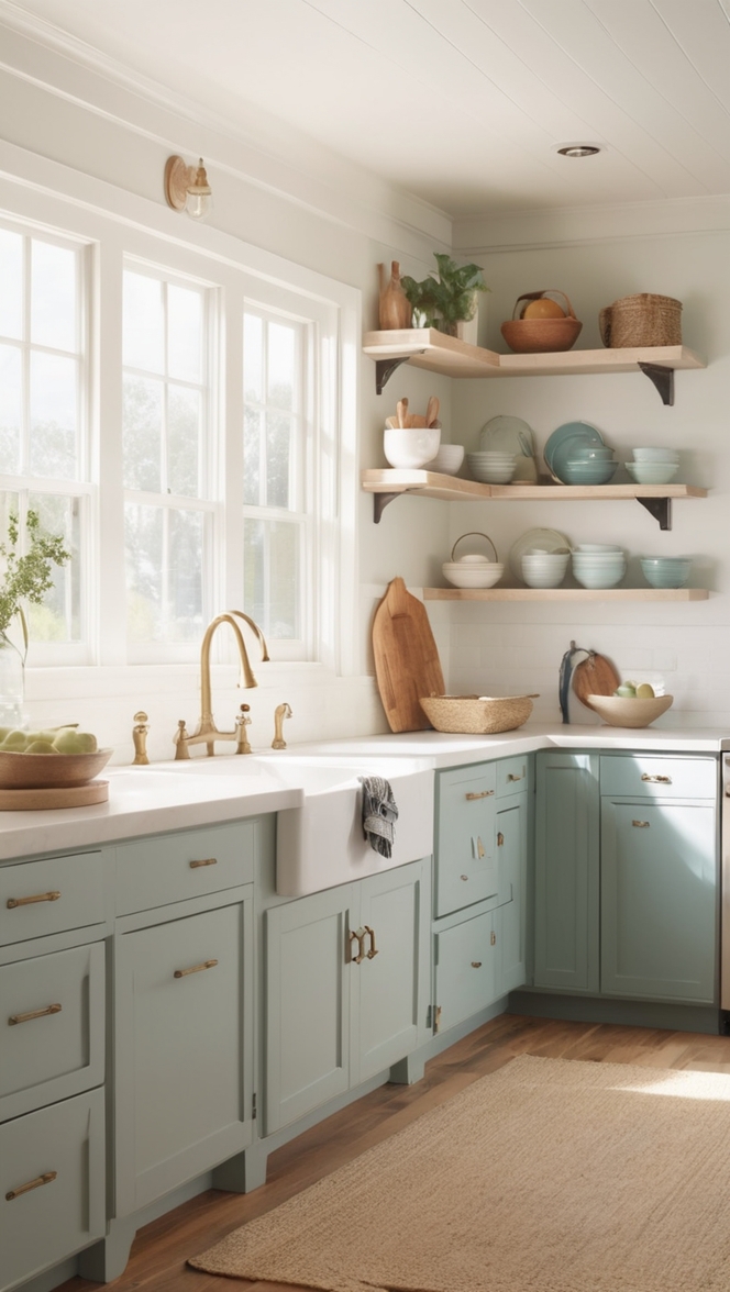 coastal farmhouse decor, beach cottage kitchen, rustic coastal kitchen, farmhouse style kitchen, shabby chic kitchen