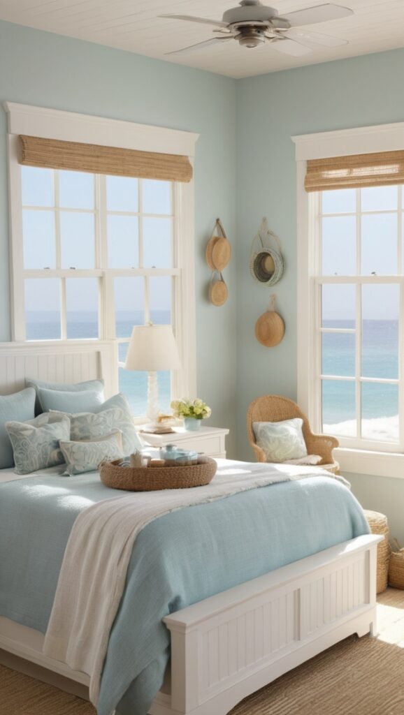coastal decor, beach bedroom, seaside retreat, nautical theme, ocean-inspired design