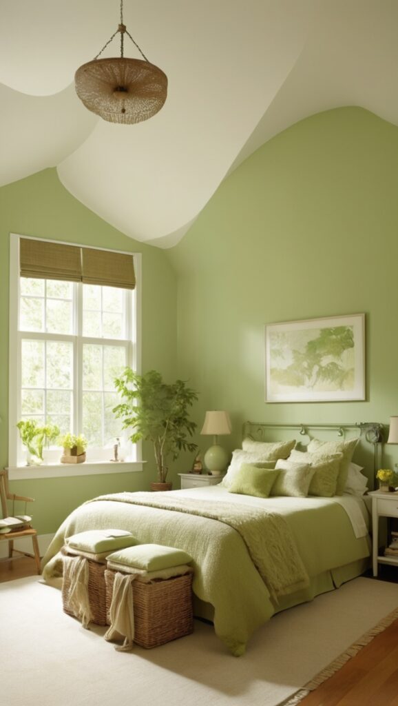 green bedroom ideas, eco-friendly bedroom decor, organic bedding, sustainable bedroom furniture, natural fiber rugs