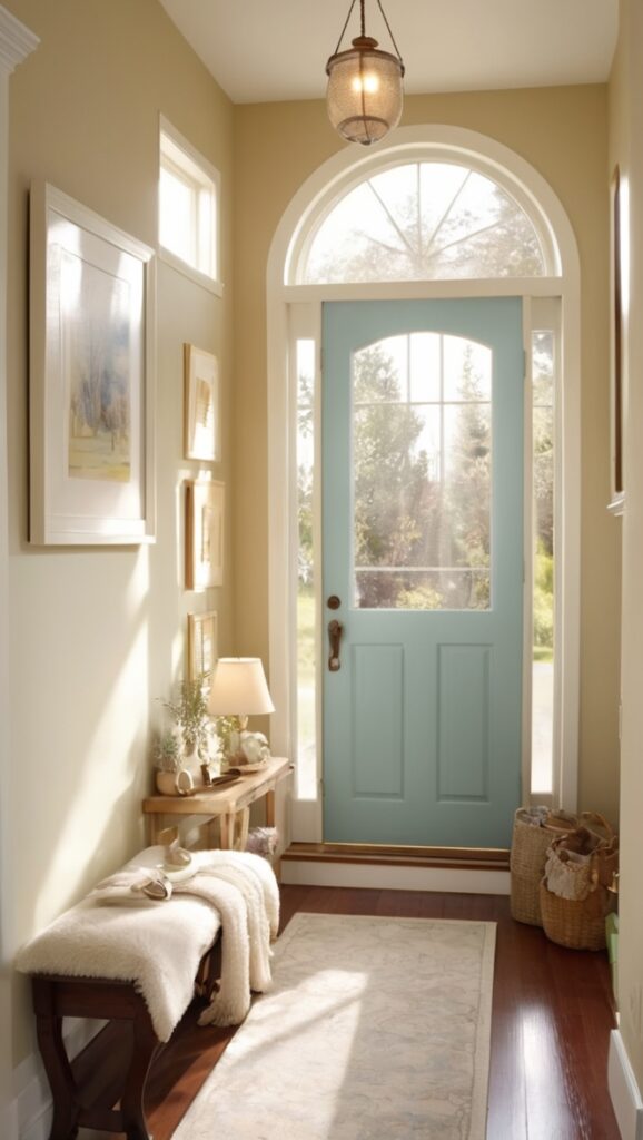 entryway decor, home foyer design, stylish hallway ideas, elegant front entrance, welcoming house vestibule