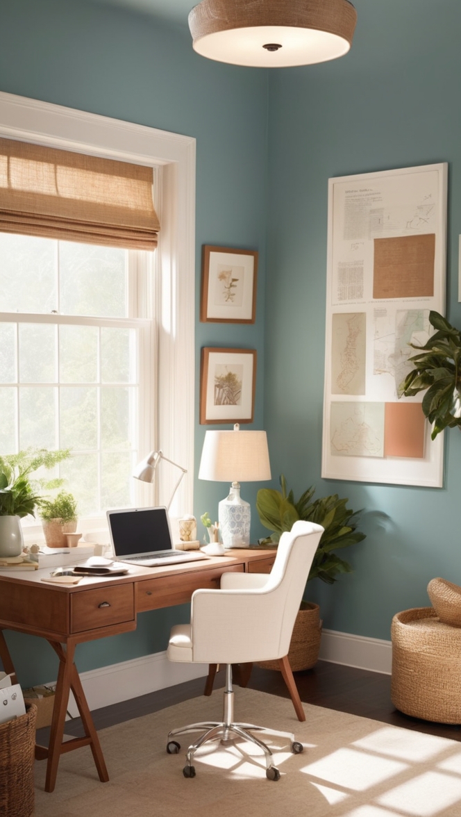 cozy home office decor, stylish home office design, minimalist home office setup, modern home office organization, chic home office furniture