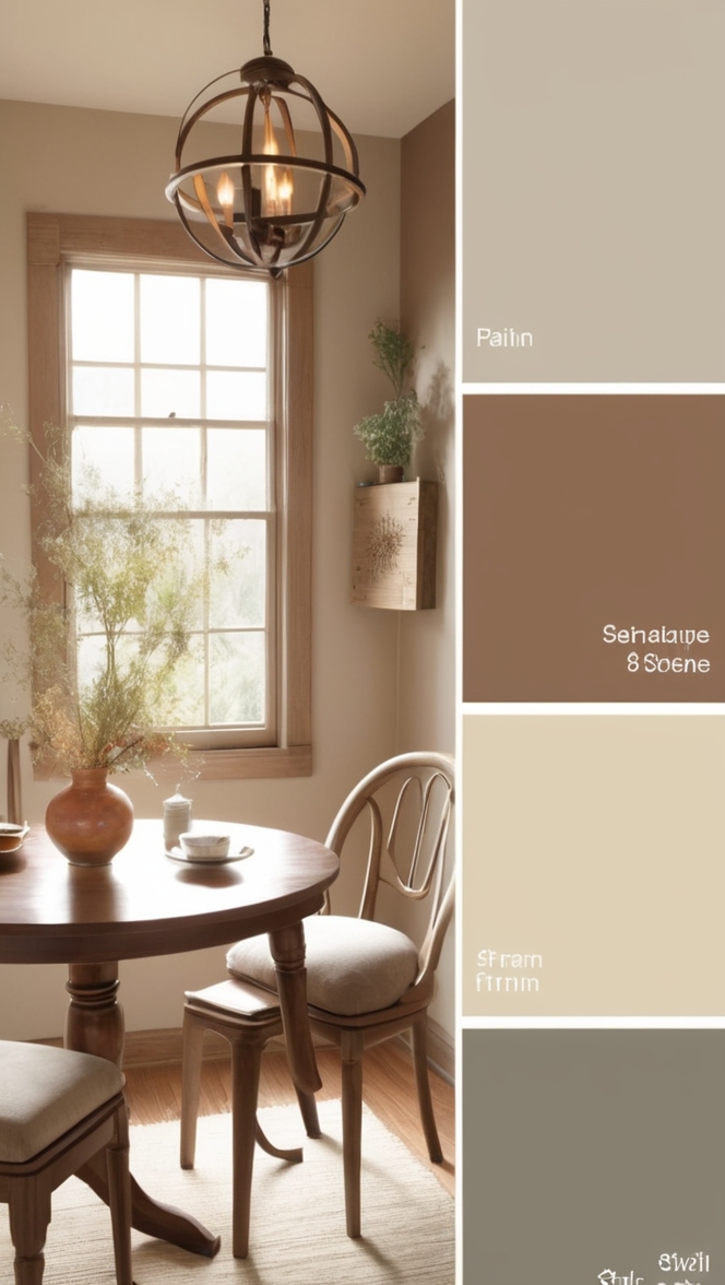 earthy tones, natural hues, neutral shades, earthy color scheme, muted palette